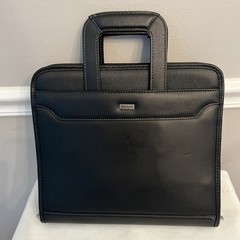 Franklin Covey Faux Leather Zip Planner Binder Organizer Handle Black Classic