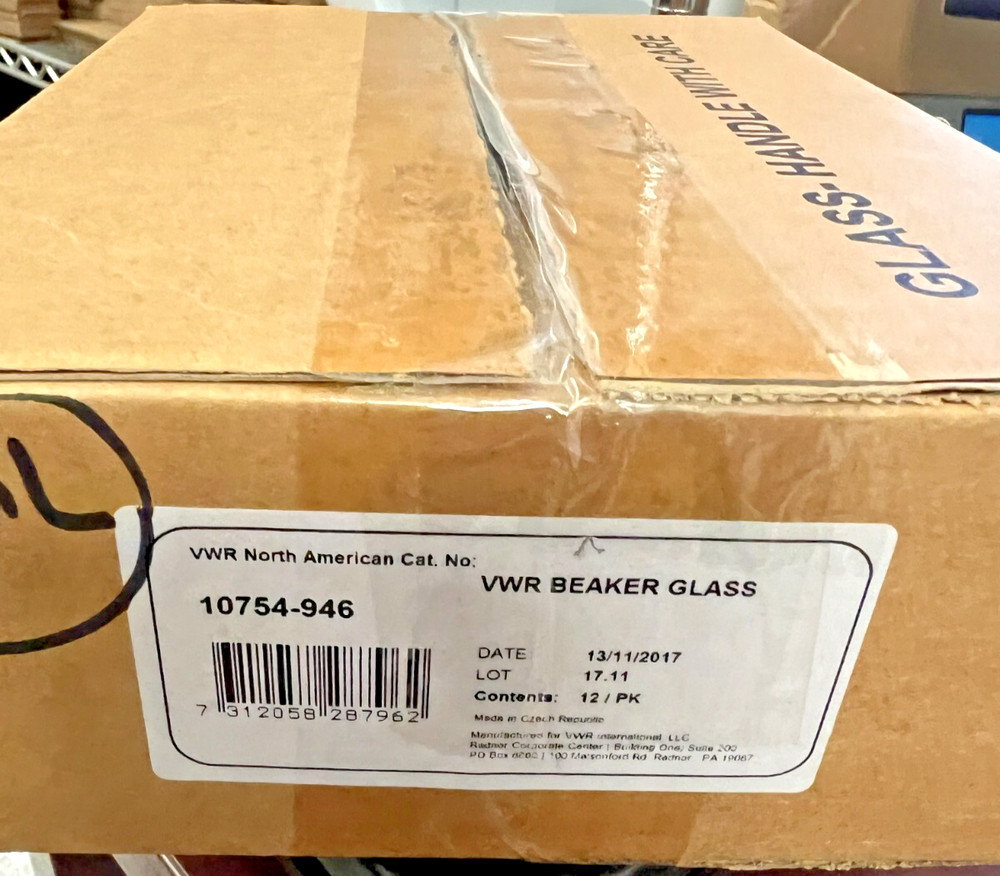 VWR 10754-946 50mL Low Form Griffin Beaker – Box of 12