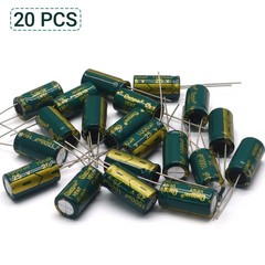 PHITUODA 20Pcs 25V 1000uF Capacitor 10x20MM Aluminum Electrolytic Capacitors…