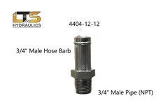 3/4″ Beaded Hose Barb x 3/4″ Male Pipe NPT Steel Adapter 4404-12-12