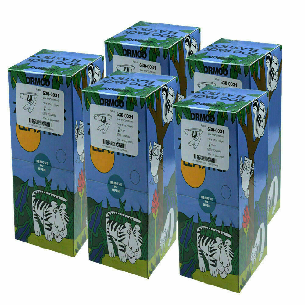 5000Pcs/Box Dental ORMCO Zoo Pack Orthodontic Yellow Elastics Bands Tie 3.5OZ