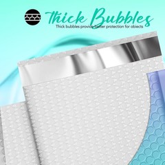 500 #0 Extra Wide 6×10 Fairland Green Poly Bubble Envelopes Shipping Mailers