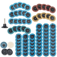1/4 Holder Die Grinder Quick Change Disc 71PCS 2″ Roll Lock Sanding Discs Set W/