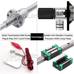 Black ULTIMATE Bee CNC Router Engraver Machine Full Kit Ball Screw Transmission