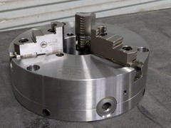 Bison Manual Lathe Chuck 3-Jaw Self Centering 12" Diameter Plain Back 7-866