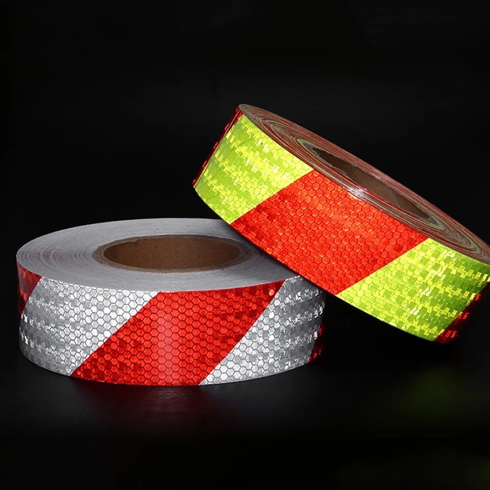 Reflective Safety Warning Tape Self Adhesive Car Warning Strip Roll