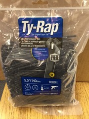 TY24MX Thomas & Betts Ty-Rap 5.5″ 40lb UV Black 1,000/bag
