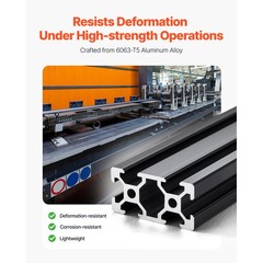 Uimoso 5PCS 39.4 in 2040 Aluminum Extrusion T-Slot Linear Rail, Anodized Finish