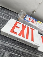Mircom EL-7007RX-180 Thermo Plastic Exit Sign Backup Red IP Class IP20 180min