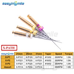 6PCs Dental Endo Rotary Files Endodontic Niti Files X-Pro Gold Taper 21/25/31MM
