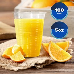 100 PACK 5 OZ DISPOSABLE PLASTIC CUPS BPA FREE PARTY COLD DRINK SMOOTHIE SET