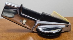 Vintage DYMO 1570 Manual Label Maker Embosser Handheld Chrome Black Tested Works