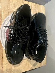 Rothco Mens Black Shoes Hi Gloss Uniform Oxford With Heavy Work Sole Size 8W