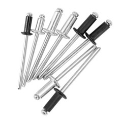 Pop Rivets 2.4/2.8/3/3.2/3.6/4/5/6.4mm Alu Dome Head Blind Zinc White & Black