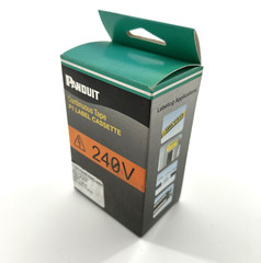 Panduit T100X000VWC-WH Continuous Tape Label White on Red 1” X 25.0’