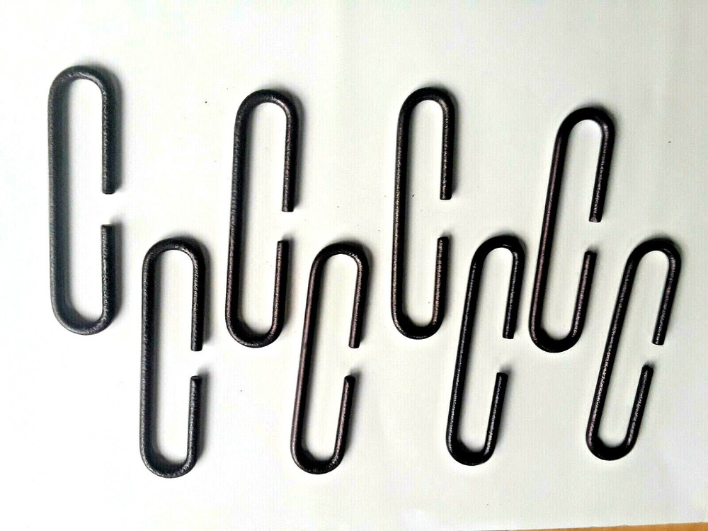 Black hammered texture finish C style hanging Pot Rack metal chain link