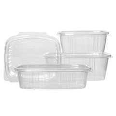 Take Out Food Container Hinged 32 oz Deli – 7 1/4″L x 6 3/8″W x 3″H 200 Per Case