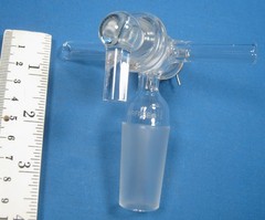 CHEMGLASS AIRFREE ADAPTER VACUUM INERT GAS 24/40 FREE SHIPPING 53