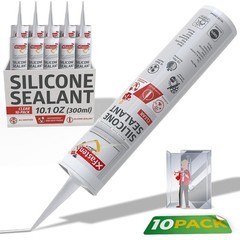 100% Waterproof Sealant – Clear Silicone Caulking 10-Pack