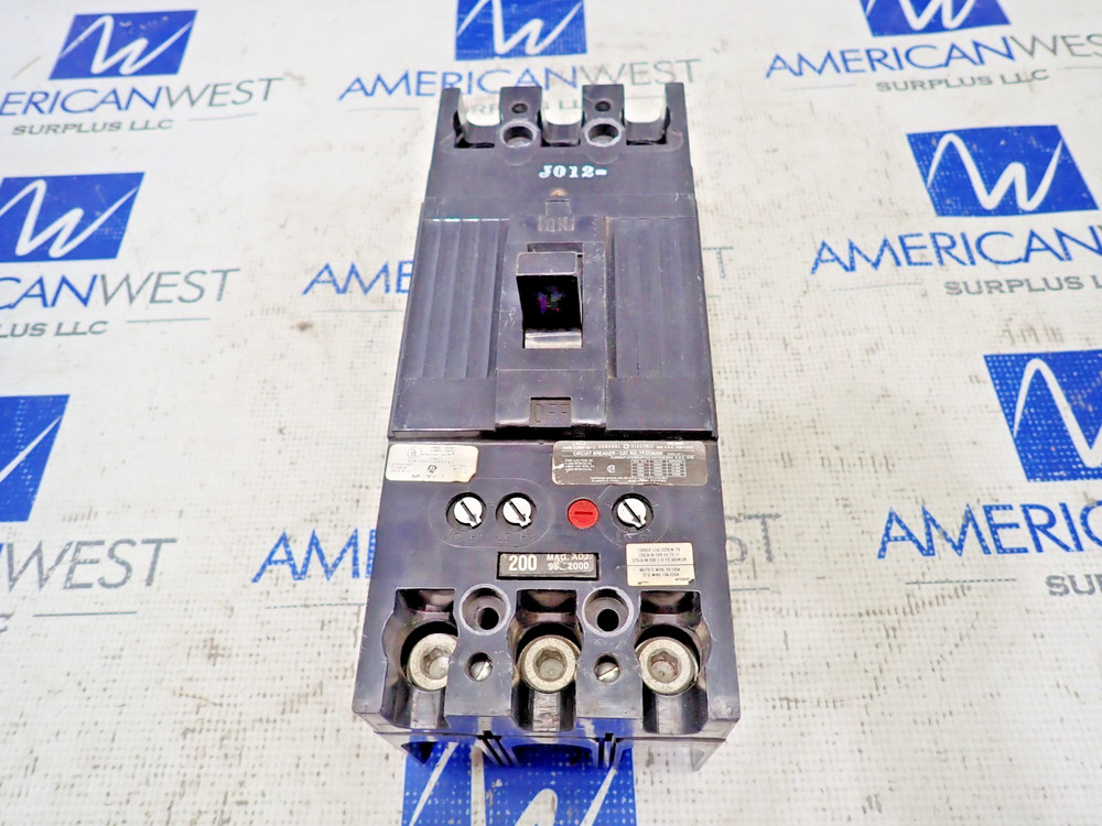 GE TFJ36200 200 Amp 3 Pole 600V old style TFJ Circuit Breaker Tested