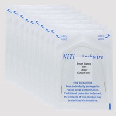 50×Dental Orthodontic Tooth Color Coated Super Elastic Round Arch Wire 014Upper