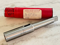 1 new Cleveland #2-3 Fitted Socket Adapter Taper Shank Tool Holder USA, #53013