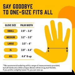 New! 4 Pairs Firm Grip X-Large Touchscreen Compatible Nitrile Coated Work Gloves