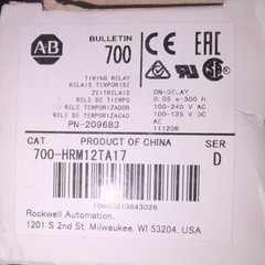 Allen-Bradley 700-HRM12TA17 On-Delay Timer Relay 100-240V AC 100-125V DC Plug-In