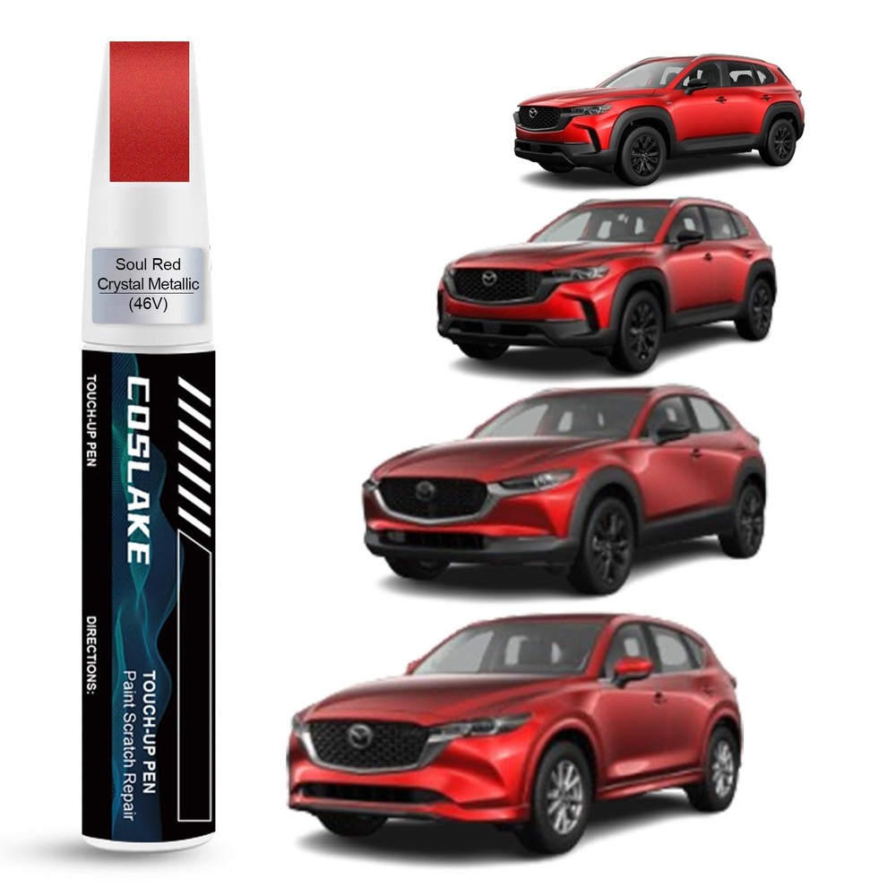 COSLAKE Car Touch Up Paint(Soul Red Crystal Metallic(46V)) for Mazda, Car Pai…