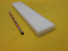 .720″ x 2″ x 11 3/4″ WHITE NYLON FLAT STOCK plastic machinable sheet bar
