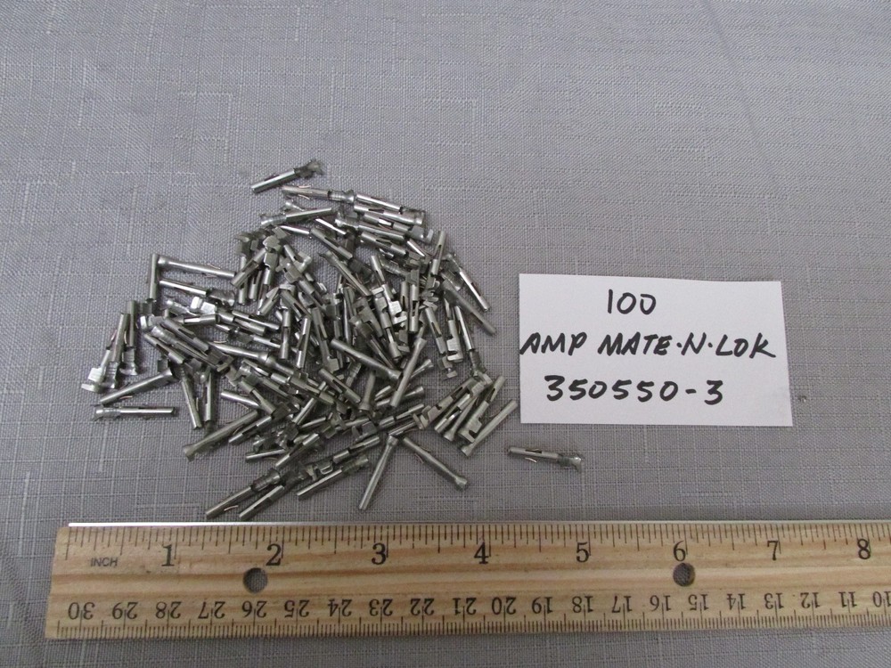 (100) TE AMP 350550-3 Connector Soft Shell Socket Universal MATE-N-LOK New