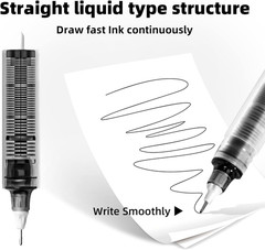 12 Pieces Rolling Ball Pens, Quick Dry Ink 0.5 Mm Extra Fine Point Pens Liquid I