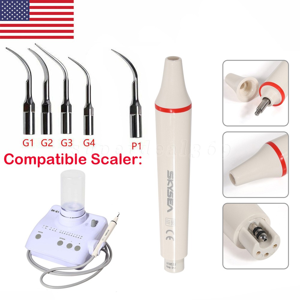 Dental Portable Ultrasonic Piezo Scaler Handpiece Tips Bottles Fit EMS SK-E1