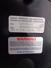 PERMA-CAL 121TID23Y23 GAUGE 0-160PSI NSNP