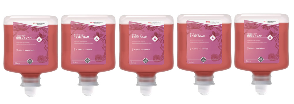 SC Johnson Refresh 1 L Rose Foam Hand Wash 5 Cartridges