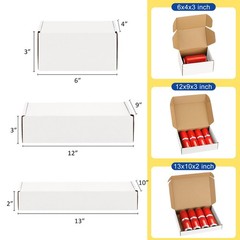 Poever 6x4x3 inches, 12x9x3 13x10x2 White