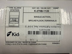 KIDDE K-278B-1120 Fire Alarm Pull Station Red 3-5/8″ D 405F23