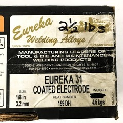 Eureka Coated Welding Electrodes, 2-1/2 pounds, 31 NOS