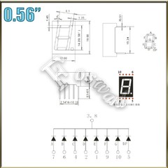 Seven 7 Segment LED Display 0.56″ 0.36 Inch Red 1 2 3 4 Digits Anode Cathode
