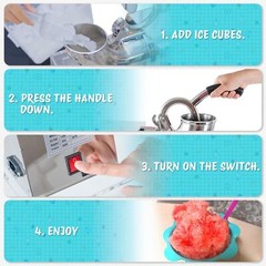 Efficient 500LB/H Ice Crusher Shaved Ice Machine,Ice Shaving Machine for Parties
