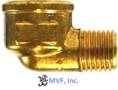 1/4″ Female NPTF x 1/8″ Male NPTF Reducing 90° Street Elbow Forged Brass 128A-BA