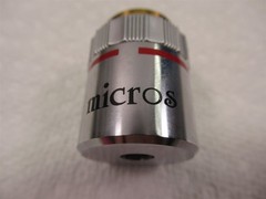 Micros Austria 4x Microscope Objective Lens 0.10 Plan Infinity Corrected