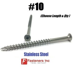 #10 Stainless Steel Deck Screws Square Drive Wood Type17 Cutter Composite