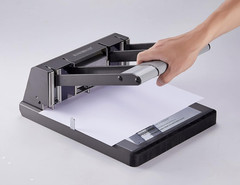 Xtreme Duty 2-3 Hole Punch, 160 Sheets, Stylish Black/Silver Finish