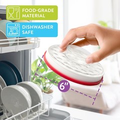 IMPRESA Easy Slice 6-in-1 Food Prep Tool – Rapid Grape & Tomato 6 IN, White