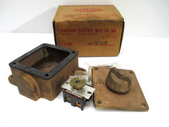 PAULUHN BRASS SURFACE MOUNT BOX 20AMP ROTARY SWITCH 120/240 VAC MARINE 1871B