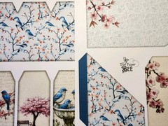 Junk Journal Booklet “CHERRY BLOSSOM” HANDMADE Pink Spring Florals 9X6 40pgs