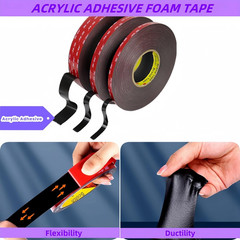 15ft 1/4″ Double Sided Tape Heavy Duty 3M VHB Adhesive Waterproof Auto Acrylic