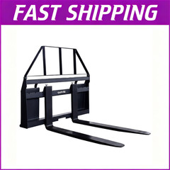 4000 Lbs Universal Skid Steer 45″Pallet Fork Frame Attachment W/48″ Fork Blades