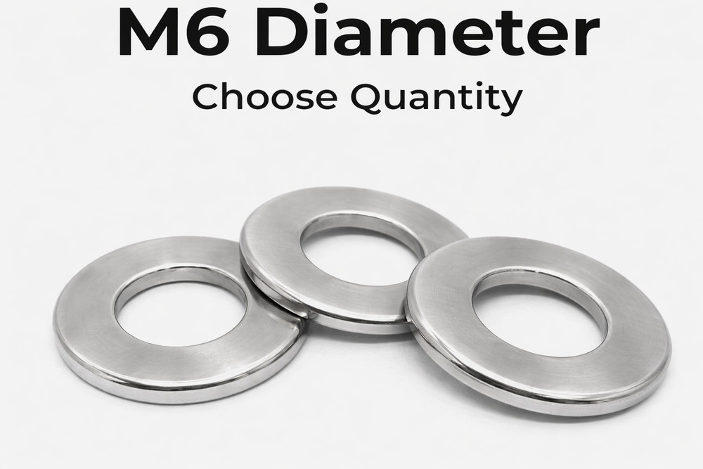 M6 Stainless Steel A2 DIN 125A Flat Washers (Choose Qty) 12MM OD